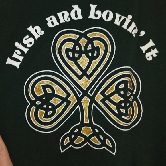 Gildan Tops - Irish and Lovin' It Unisex Green Tee